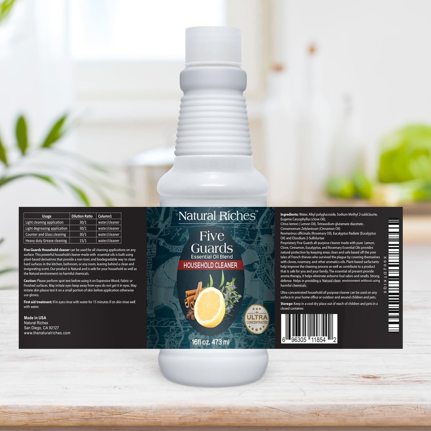 Natural Riches Household Cleaner Concentrate Five Guards 16 Fl Oz (Pack of 1)