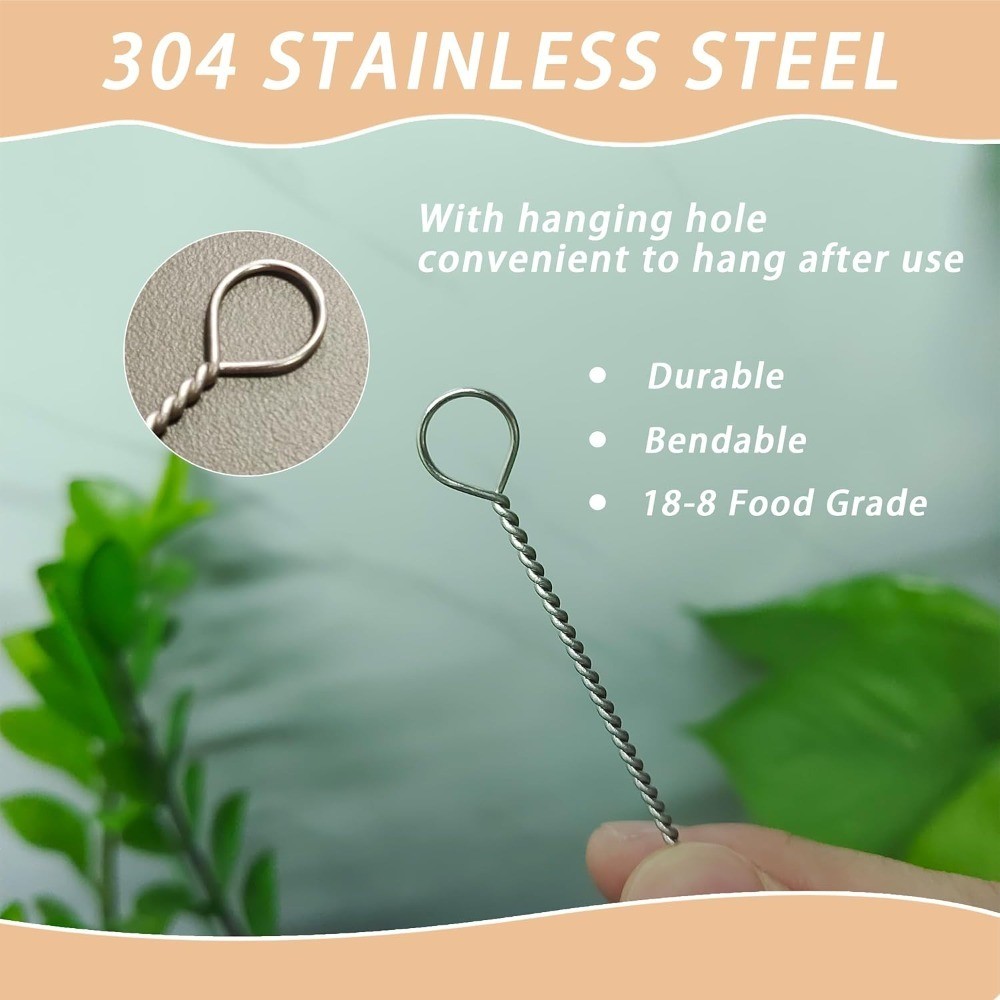 2-Pack Set with Nylon Bristles for Metal Glass Silicone