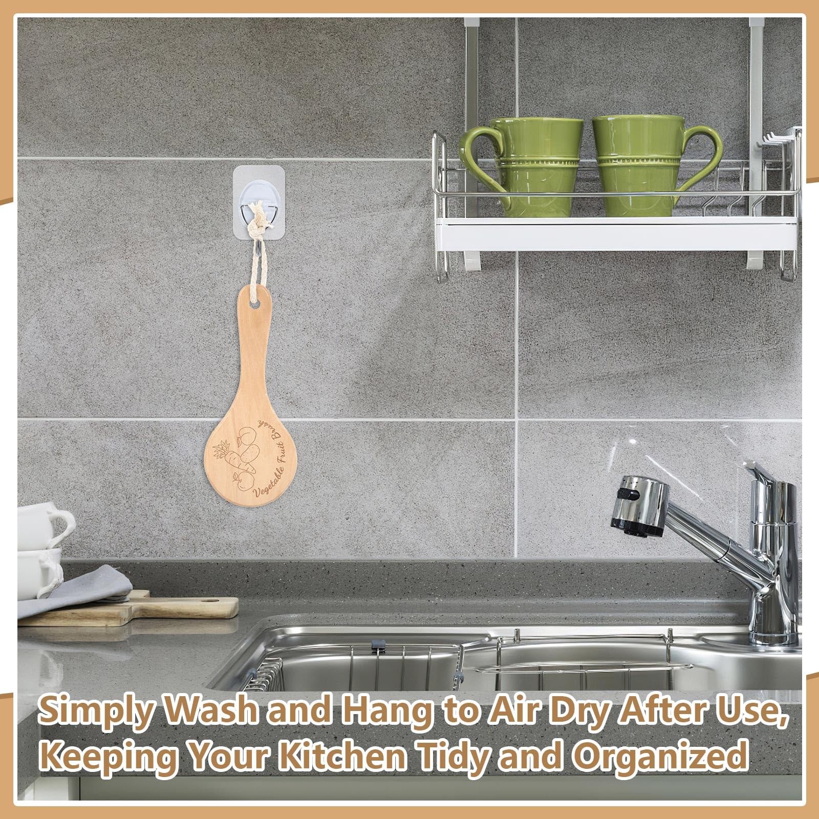 Vegetable Brush Cleaning Brush with Long Handle for Potato Carrot Cucumber and