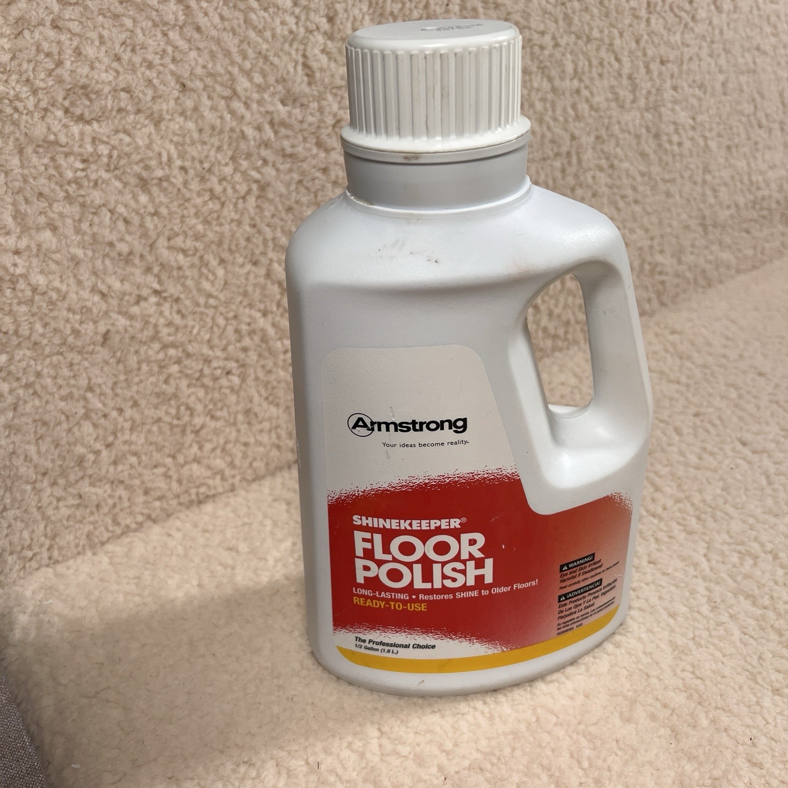 Armstrong Shinekeeper Resilient Floor Finish 64 Fl Oz 90% Full
