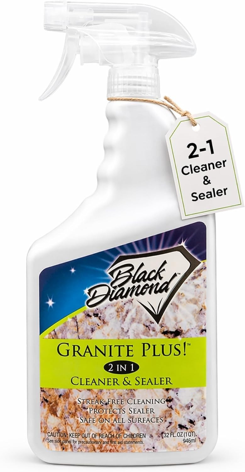 Black Diamond Stoneworks GRANITE PLUS! 2 in 1 Cleaner & Sealer, 1-Gallon