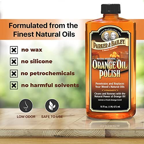 Parker Bailey Orange Oil Wood Cleaner and Polish 16 Fl Oz Natural Shine