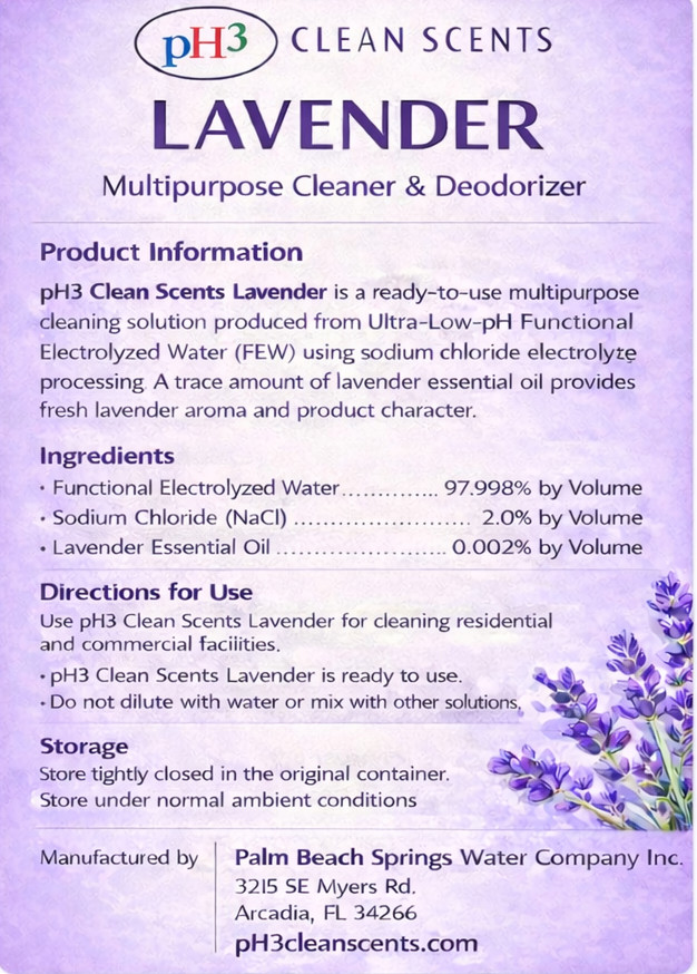 pH3 Clean Scents Lavender