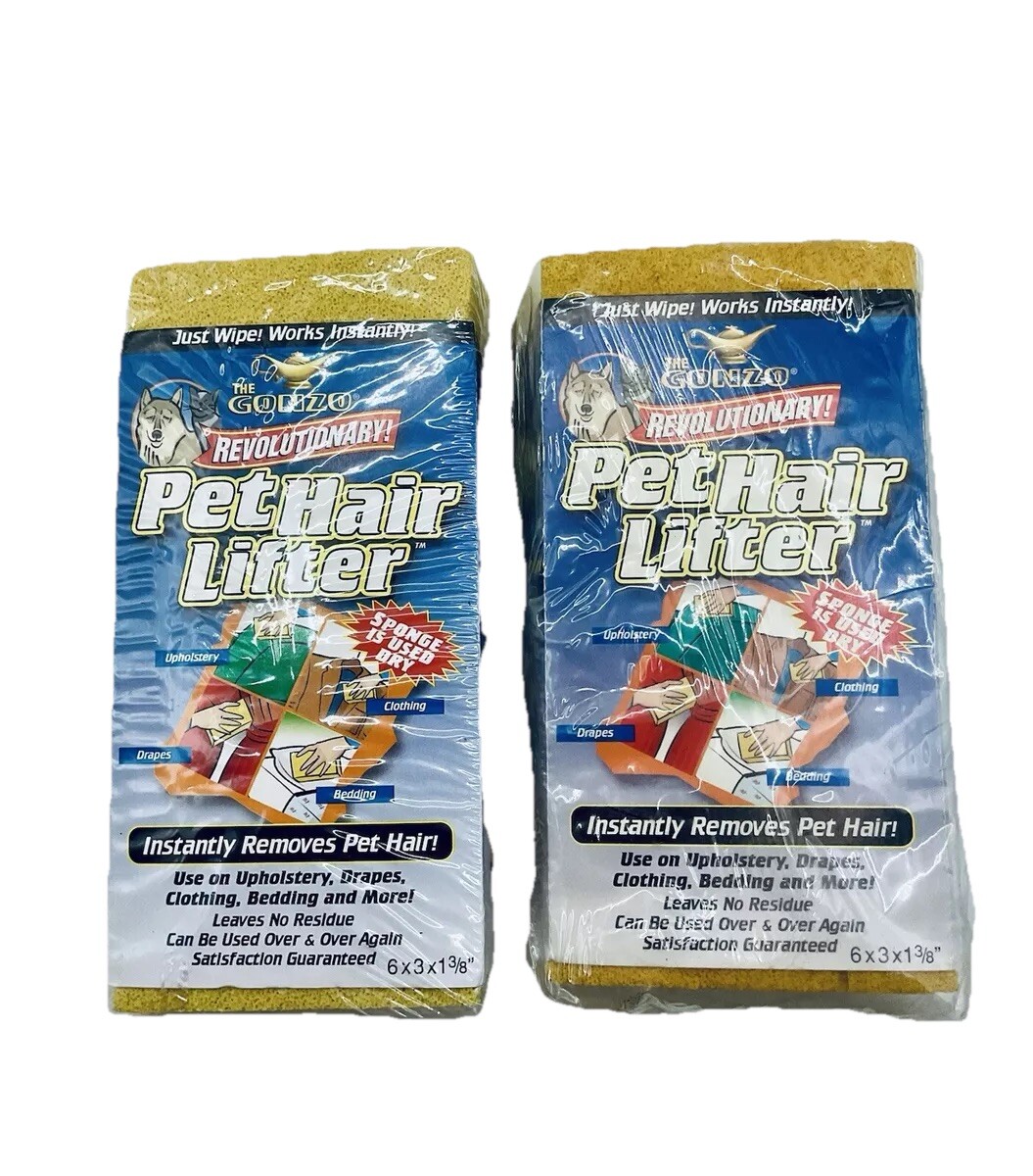 THE GONZO REVOLUTIONARY! PET HAIR LIFTER by MAGIC AMERICAN 6”x3”x1-3/8” LOT OF 2