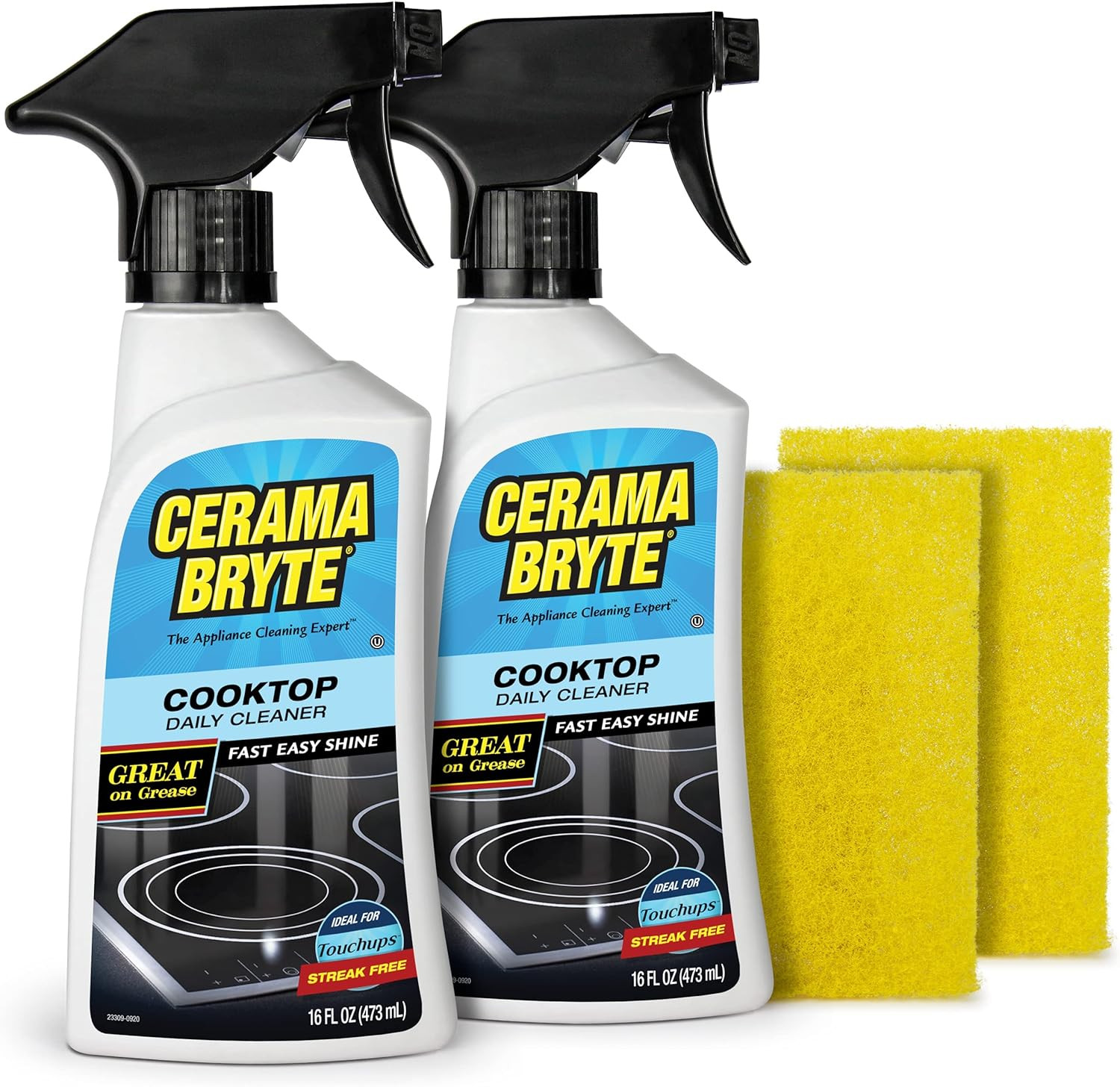 Heavy-Duty + Daily Spray Stove Top and Cooktop Cleaner Combo Kit for Glass and C