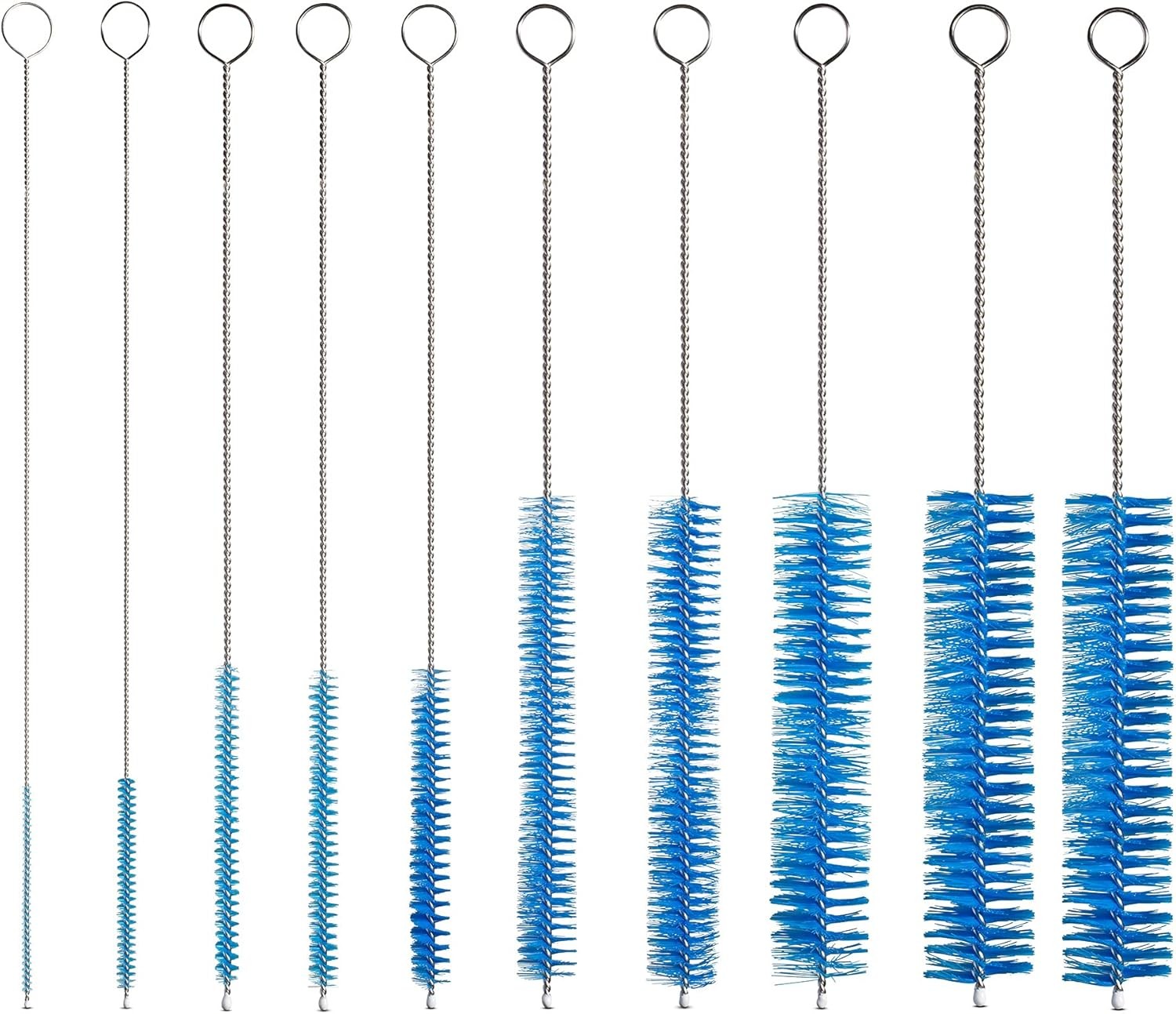10 Pack 10in Tube Bottle Cleaning Brushes