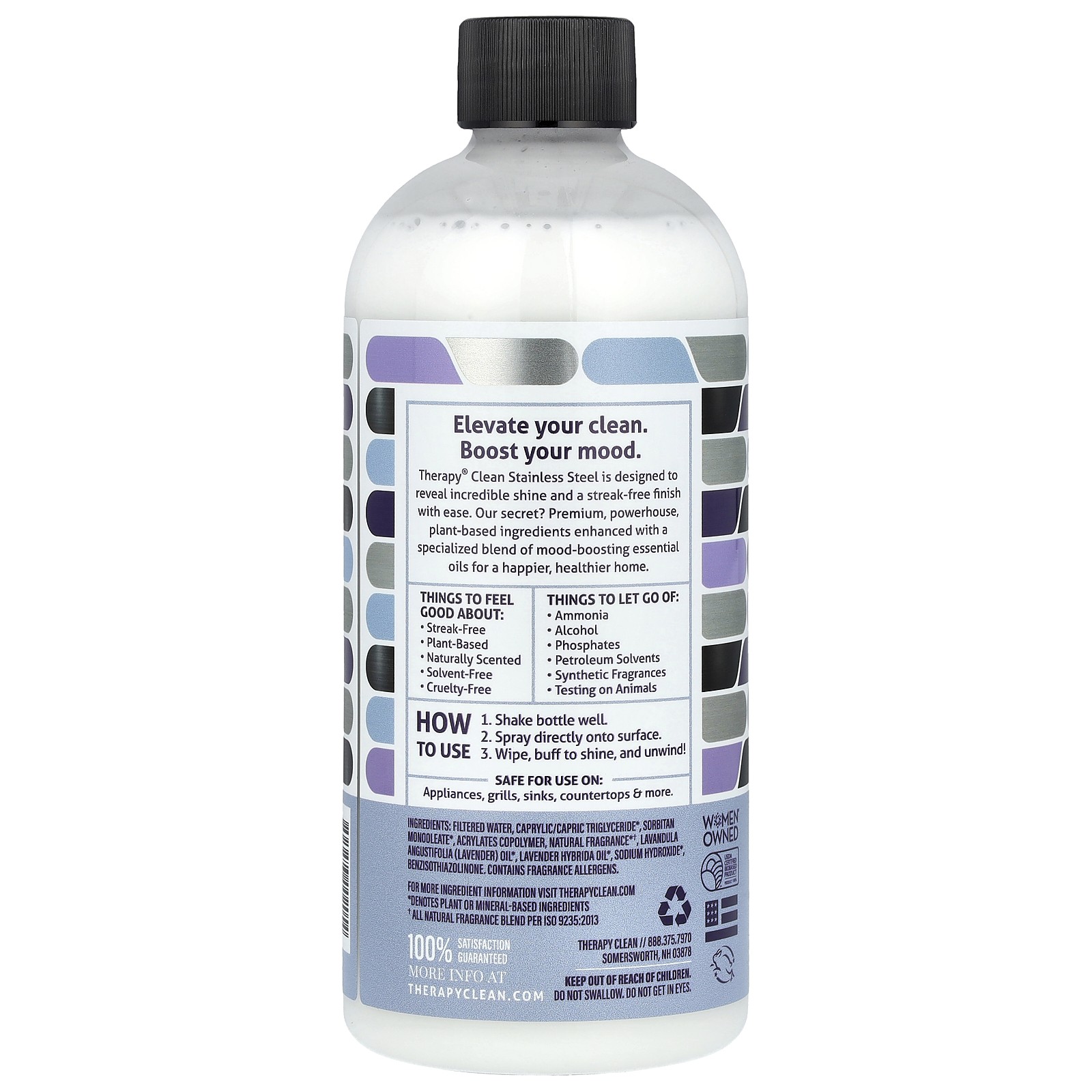Stainless Steel, Cleaner & Polish, Fresh Lavender , 16 fl oz (473 ml)