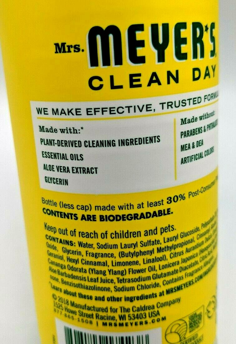 Mrs Meyers Clean Day Aromatherapeutic Dish Soap, Honeysuckle Scent, 16 fl oz