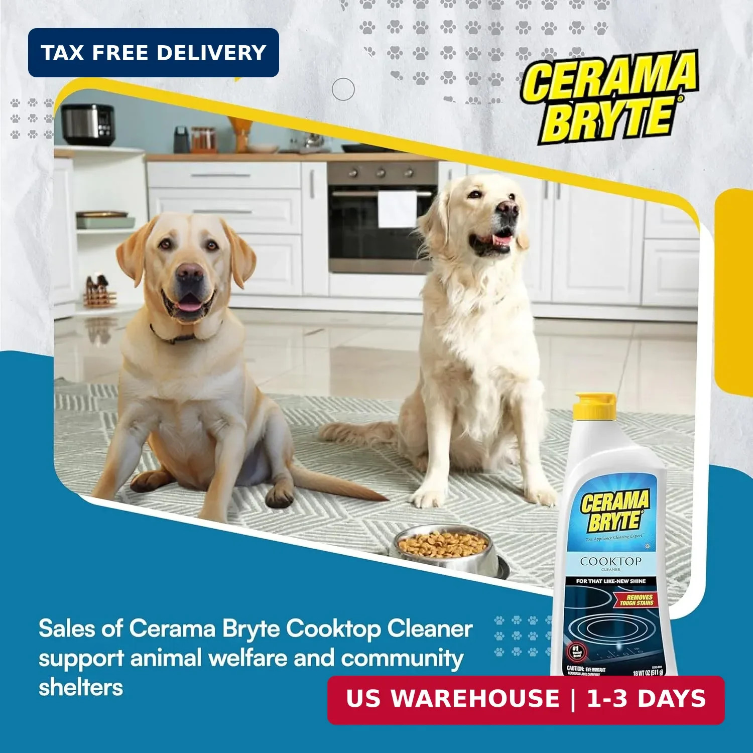 Cerama Bryte Cooktop Cleaner for Glass-Ceramic Surfaces, 18 oz, 2 Pack