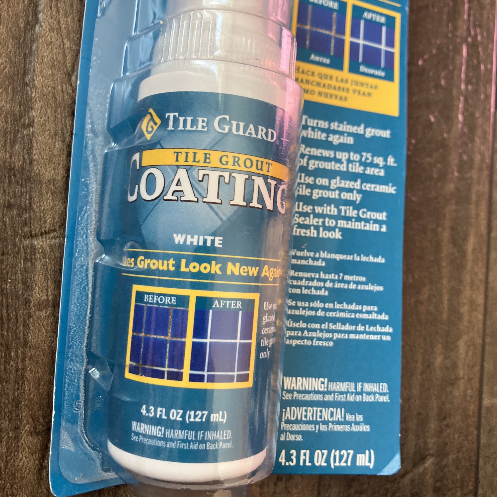 Tile Guard Tile Grout Coating 4.3 Fl Oz Bottle Cleaner Whitener Glazed Ceramic