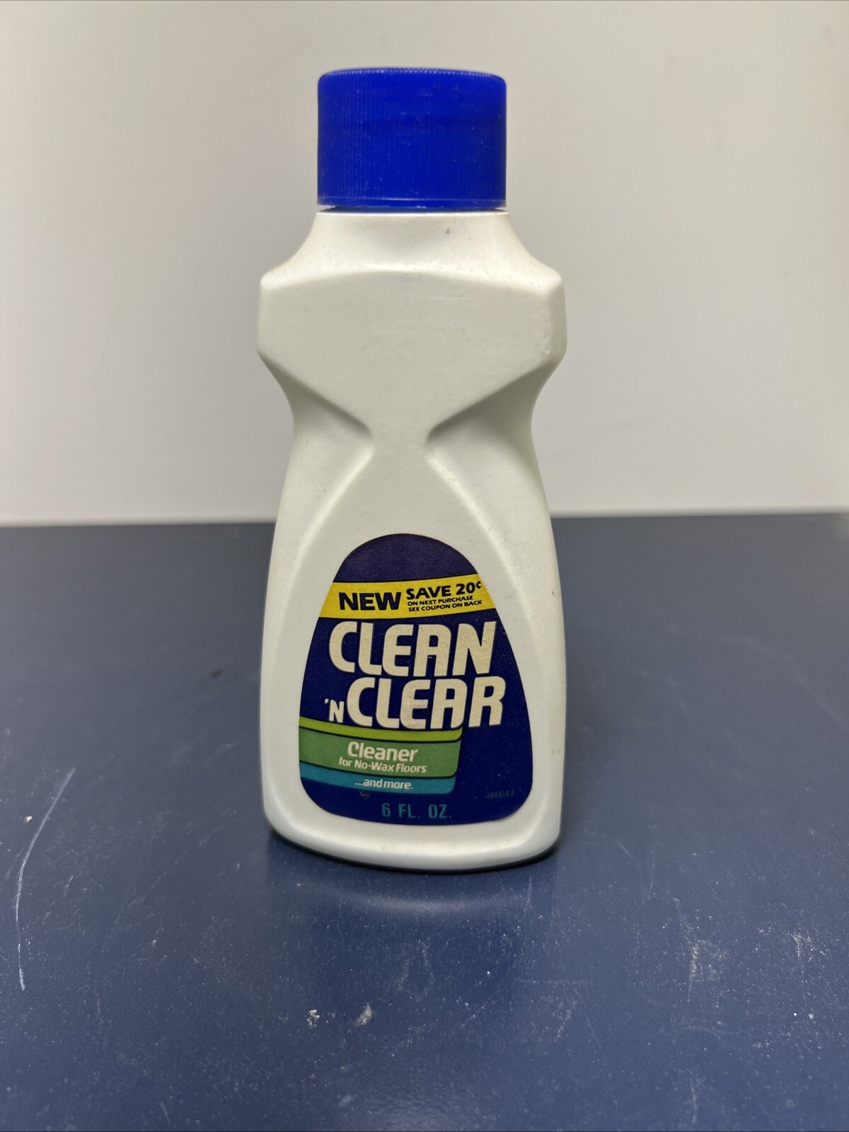 Vintage 80s 1980s Clean N Clear Floor No Rinse Cleaner 6 FL OZ 1/2 Full