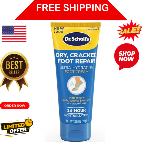 Dr. Scholl’s Dry, Cracked Foot Repair Ultra Hydrating Foot Cream, 3.5 oz