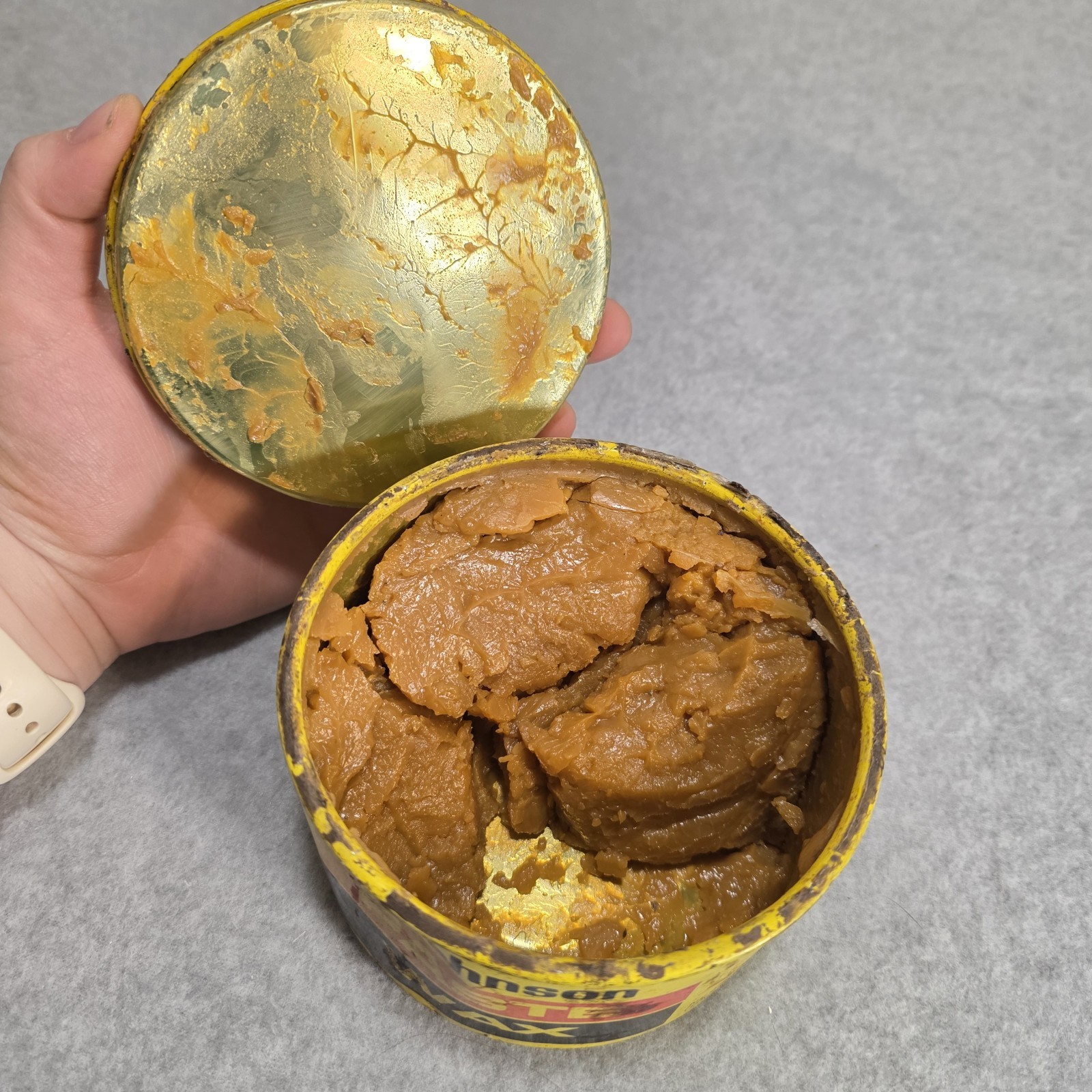 SC Johnson Wood Paste Wax 16 Oz Can Half 60% Full Original Formula