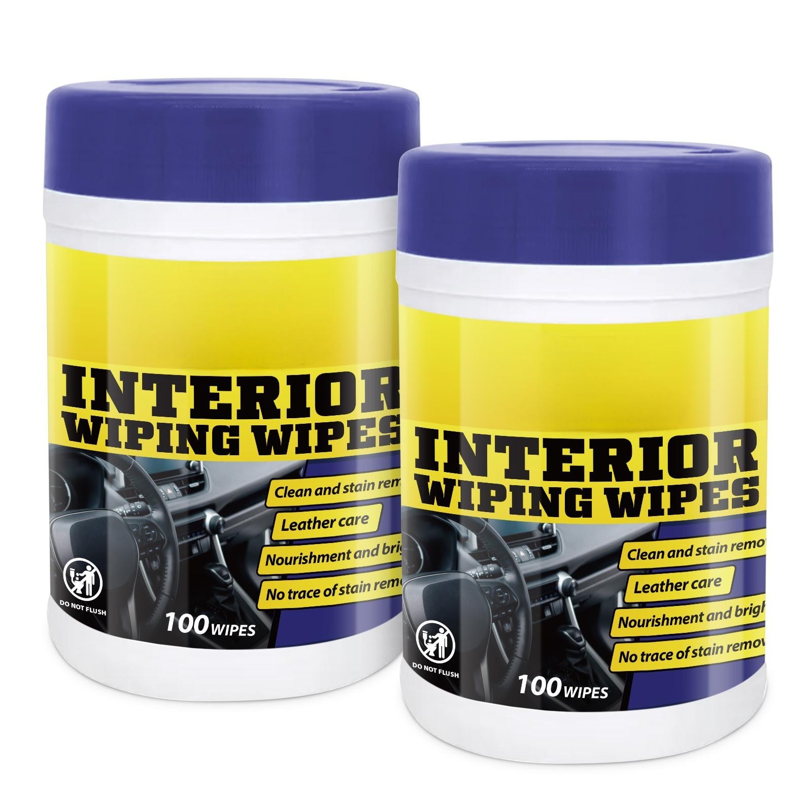 200 Pieces 2 Barrels ﻿Car Cleaning Wipes- for Car Interior and Car Exterior