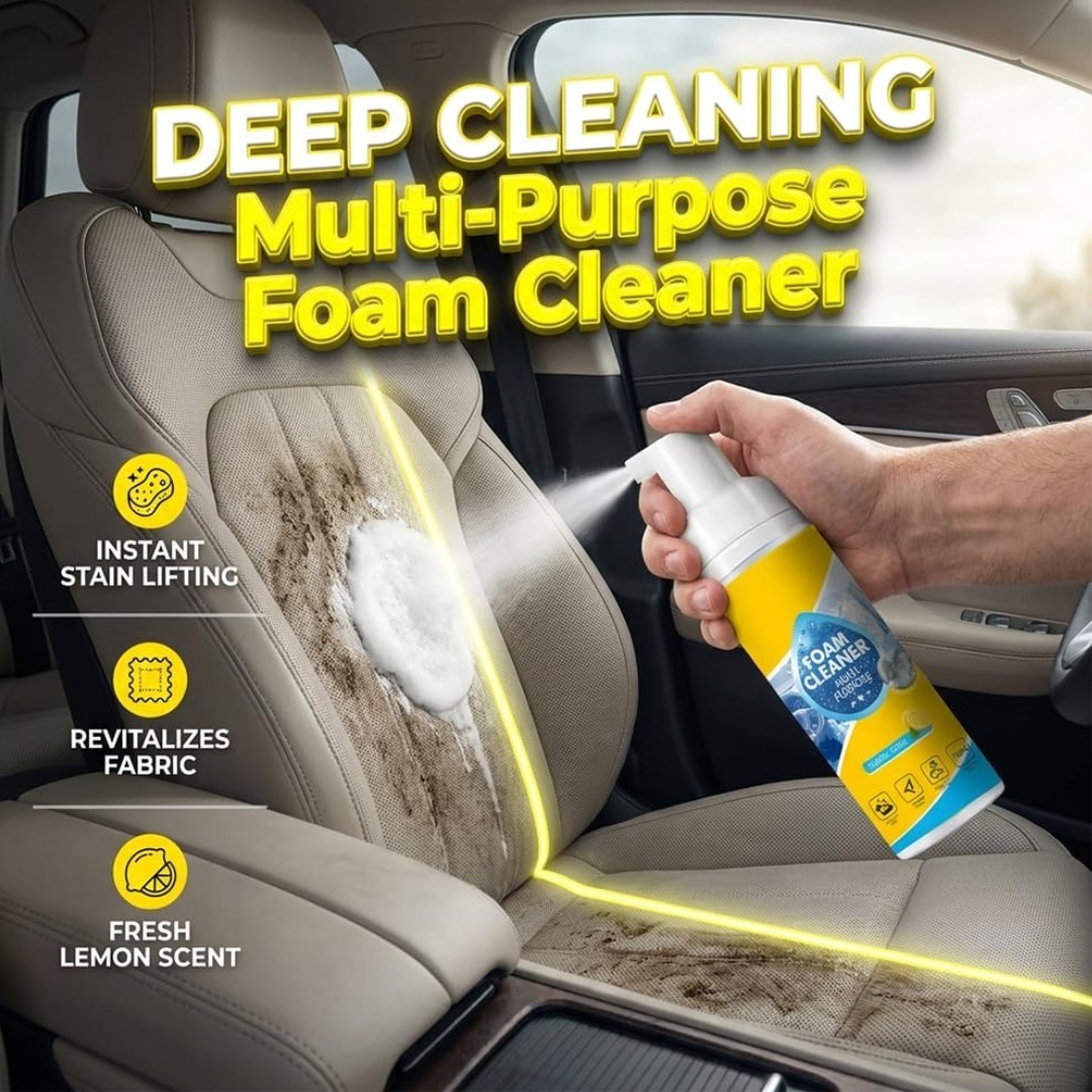 4-in-1 Multi-Enzyme Foam Cleaner, Multipurpose Foam No-Rinse Spray 5oz – Lemon