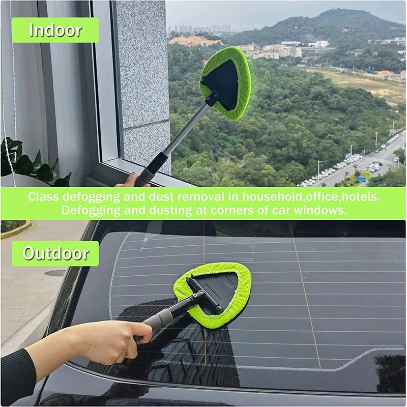 Auto Windshield Cleaning Tool Extendable Car Window Cleaner Brush Glass Wiper