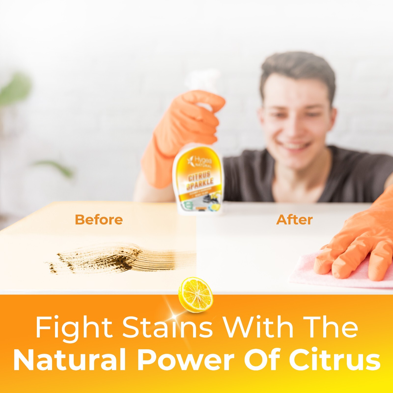 Hygea Natural Citrus Sparkle – Heavy Duty Degreaser and All purpose Cleaner