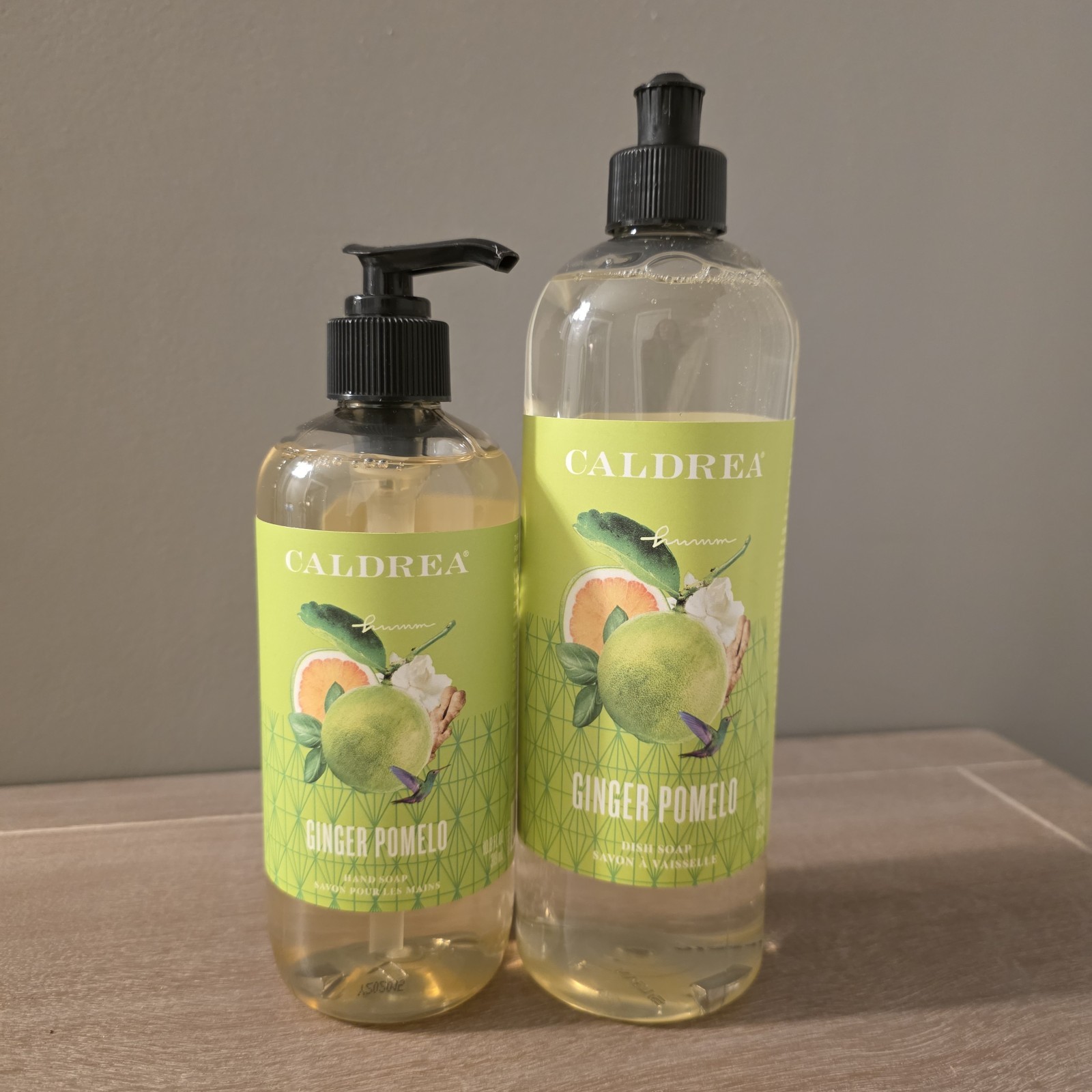 Caldrea Ginger Pomelo Discontinued Rare Dish Hand Soap Set Natural USA HTF NOS