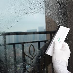 6 Inch Rubber Squeegee for Kitchens, Glass, Shower and Car Windows, Pack of 3