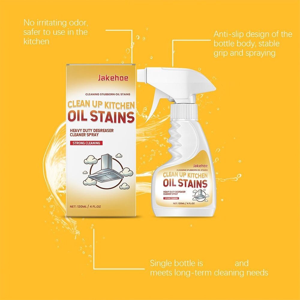 120ml Clean Kitchen Oil Stains Spray, Kitchen Heavy Oil Cleaning Agent