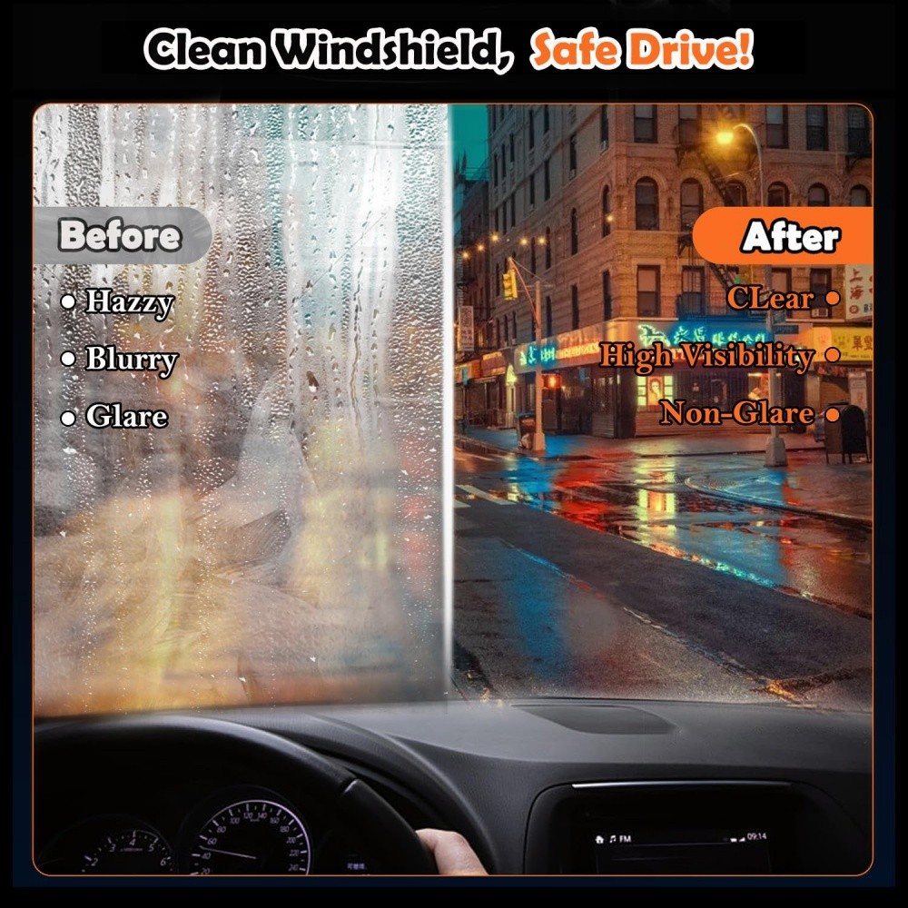 5x Car Window Windscreen Glass Oil Film Automotive Clean Brush Remover Cleaner