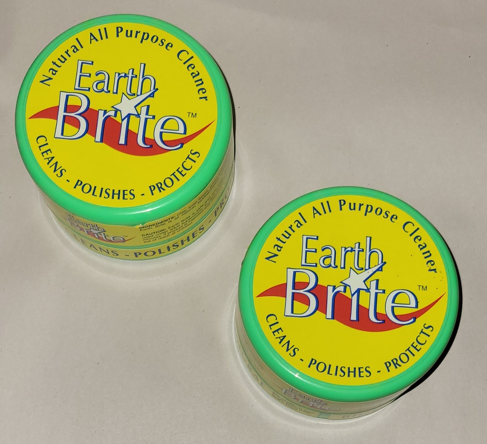 NEW! Lot Of 2! Earth Brite Clay-Based All-Purpose Cleaning Kit 10.5 oz.-Original