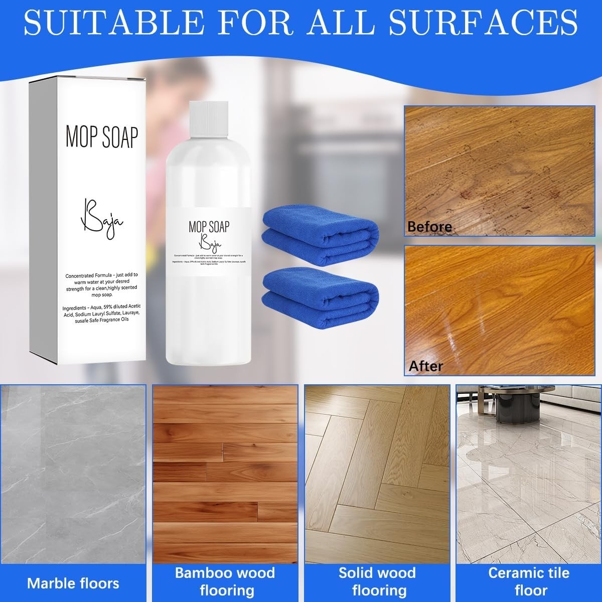 Compensai Mop Soap for Floor Cleaning,R and W Mop Soaps,Mavwicks Mop Soap,Mop So