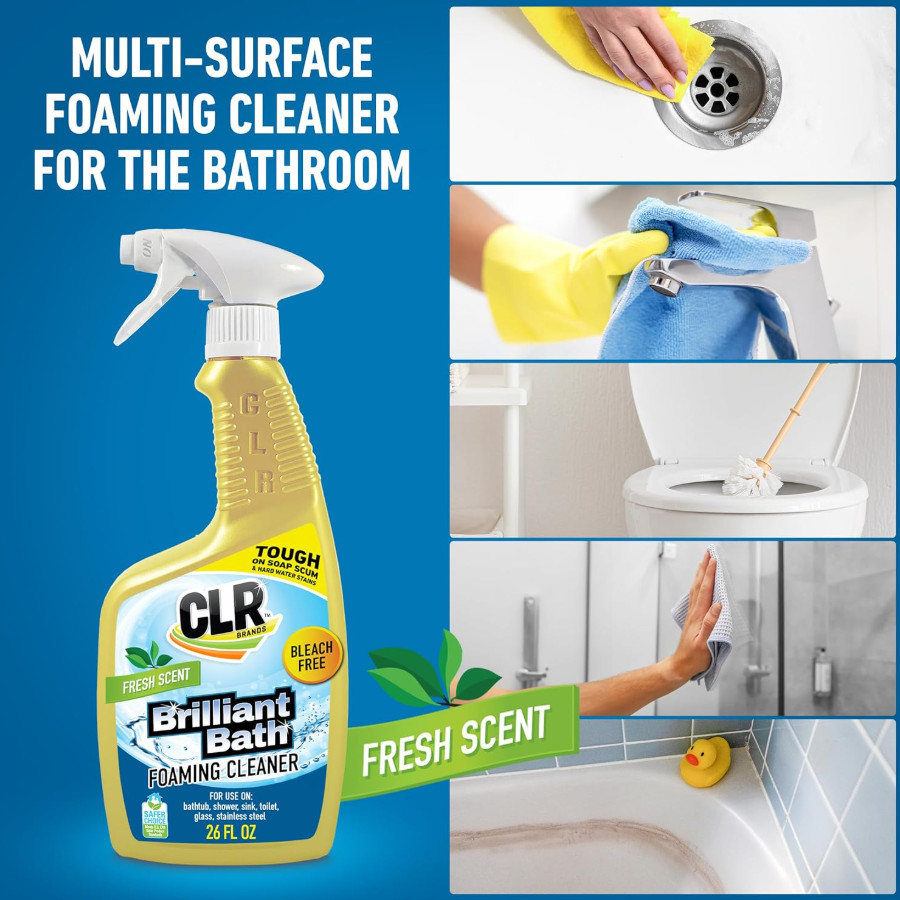 CLR Brilliant Bath Bathroom & Kitchen Cleaner 26 oz 2 Pack New Free Shipping USA