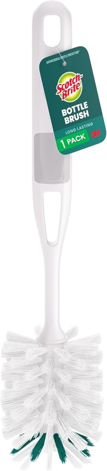 Scotch Brite Glass Bottle Brush Cleaning Tool Dishwasher Safe