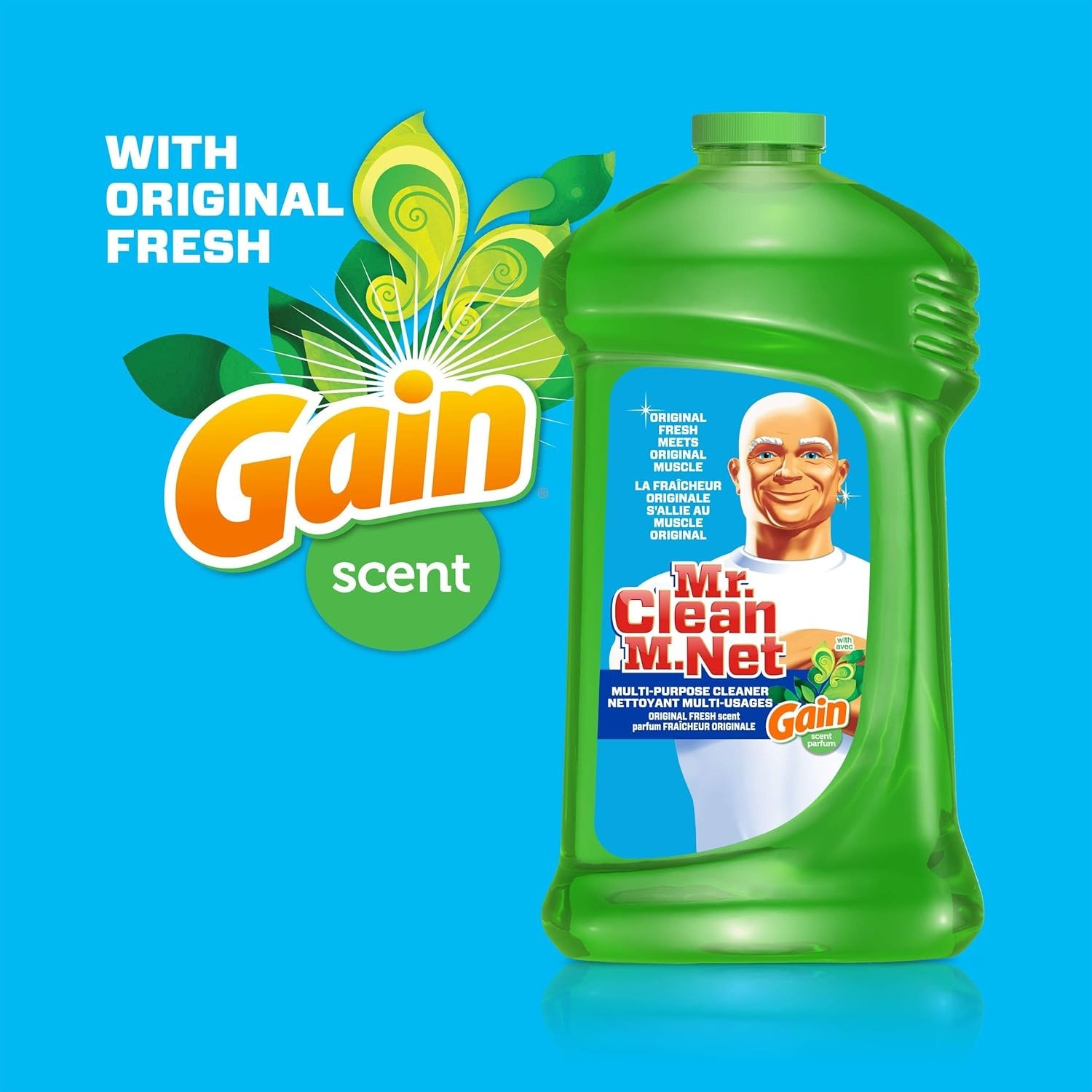 Mr. Clean Liquid All Purpose Multi-Surface Cleaner | with Gain Original – 45 Oun