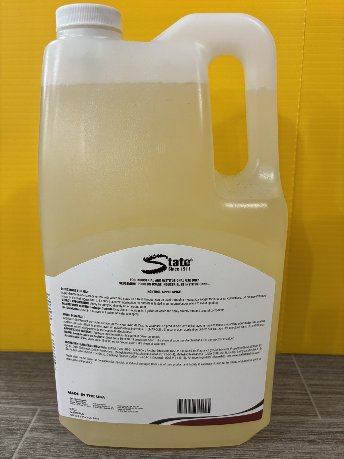 State Kontrol Apple Spice Odor Eliminator Deodorizer Concentrate 3 Liters