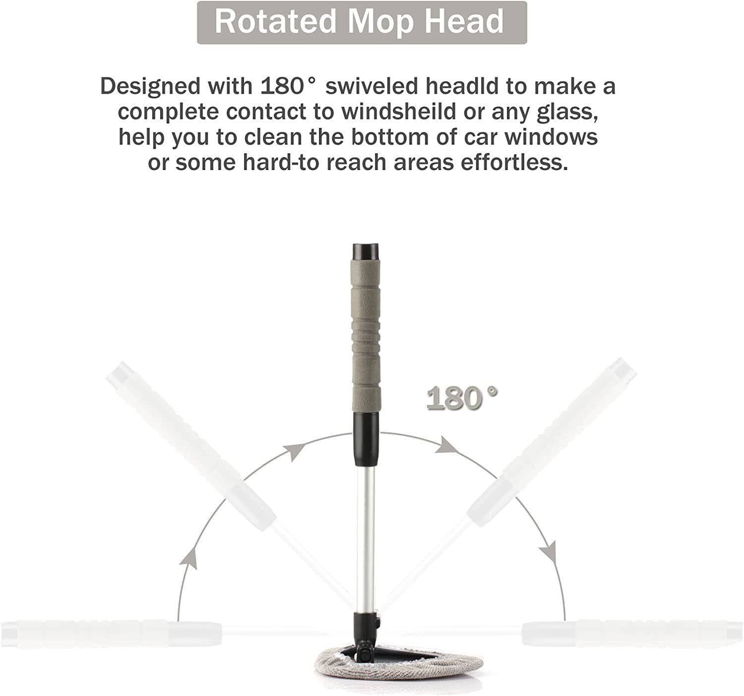 Windshield Cleaning Tool Kit Car Window Glass Wiper Cleaner Brush Pad Extendable