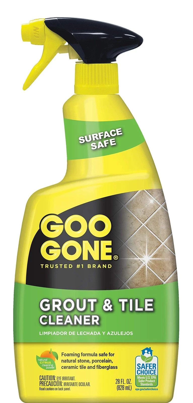 Goo Gone Grout & Tile Cleaner – 28 Ounce – 28 Fl Oz (Pack of 1), Yellow