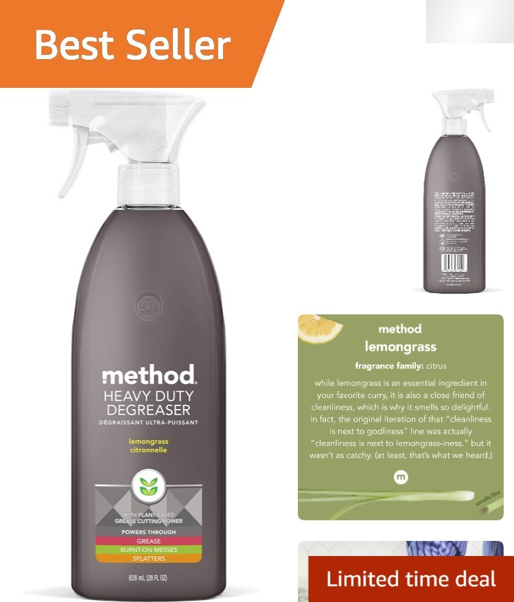 Cruelty-Free Lemongrass 28oz Heavy Duty Cleaner – Ideal for Tough Kitchen Messes