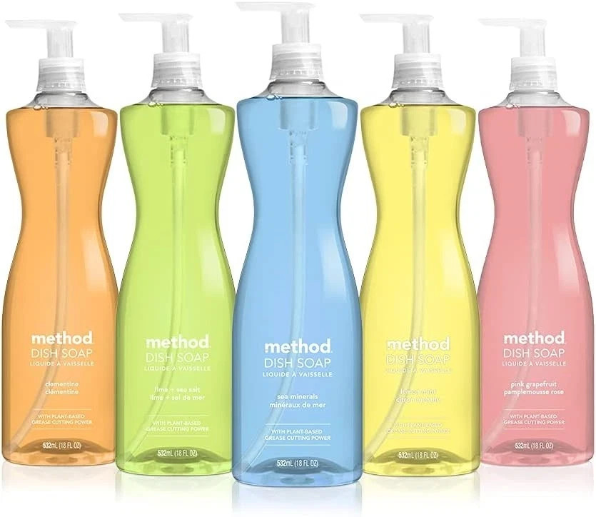 🔥✅ Method Gel Dish Soap Clementine Biodegradable Formula 18 Fl Oz Pack of 6