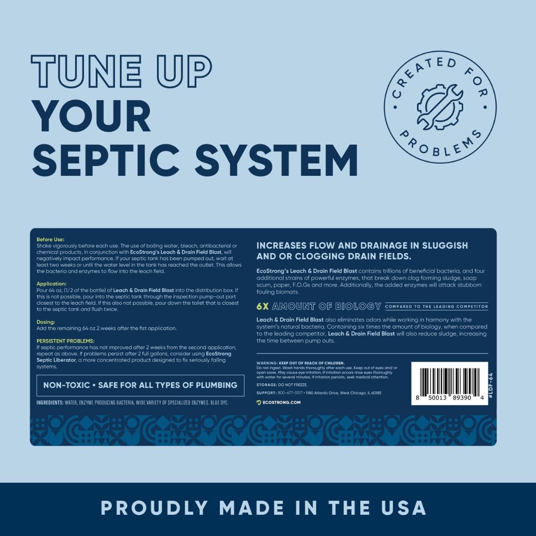 Septic Drain and Leach Field Treatment | Bio-Enzyme Cleaner Breaks Down and D…
