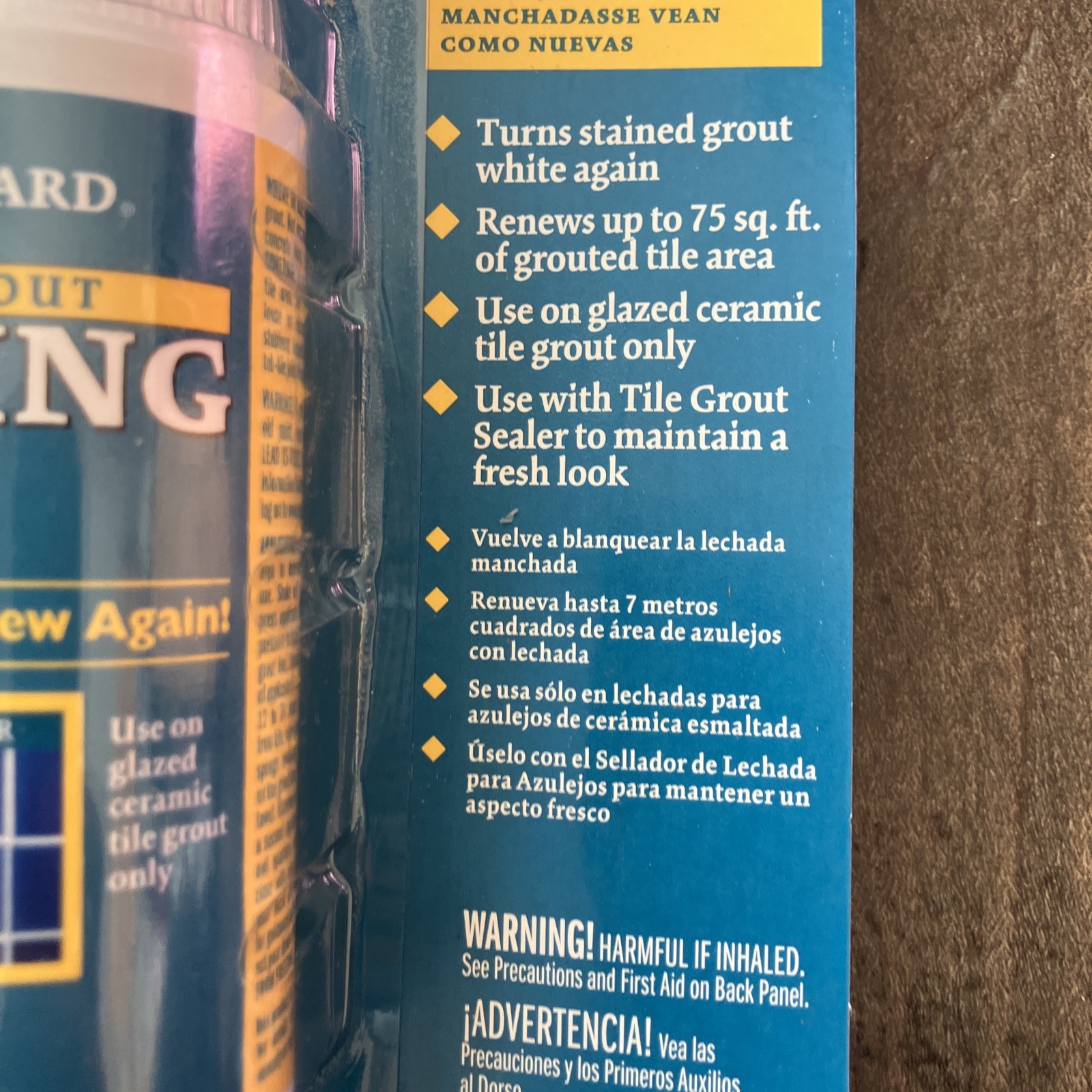 Tile Guard Tile Grout Coating 4.3 Fl Oz Bottle Cleaner Whitener Glazed Ceramic