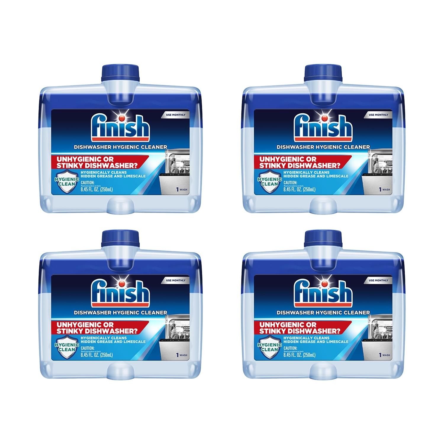 Finish Dual Action Dishwasher Cleaner: Fight Grease & 33.8 Fl Oz (Pack of 1)