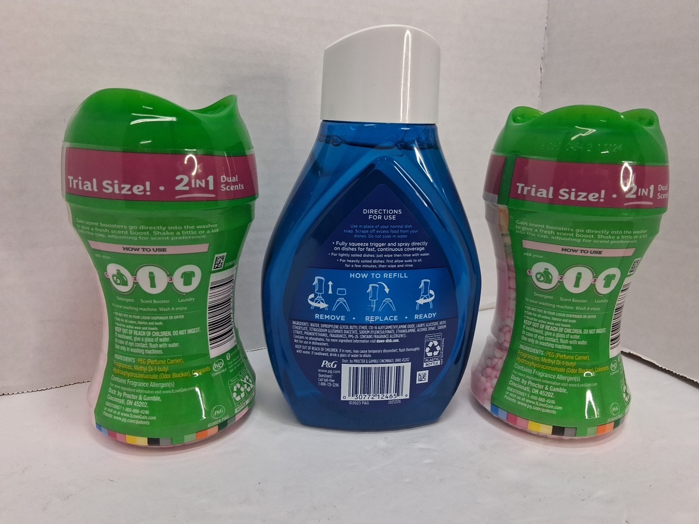 3 PACK Dawn Powerwash Gain Original Scent Spray Refills, 21.5 oz Gain Scent NEW