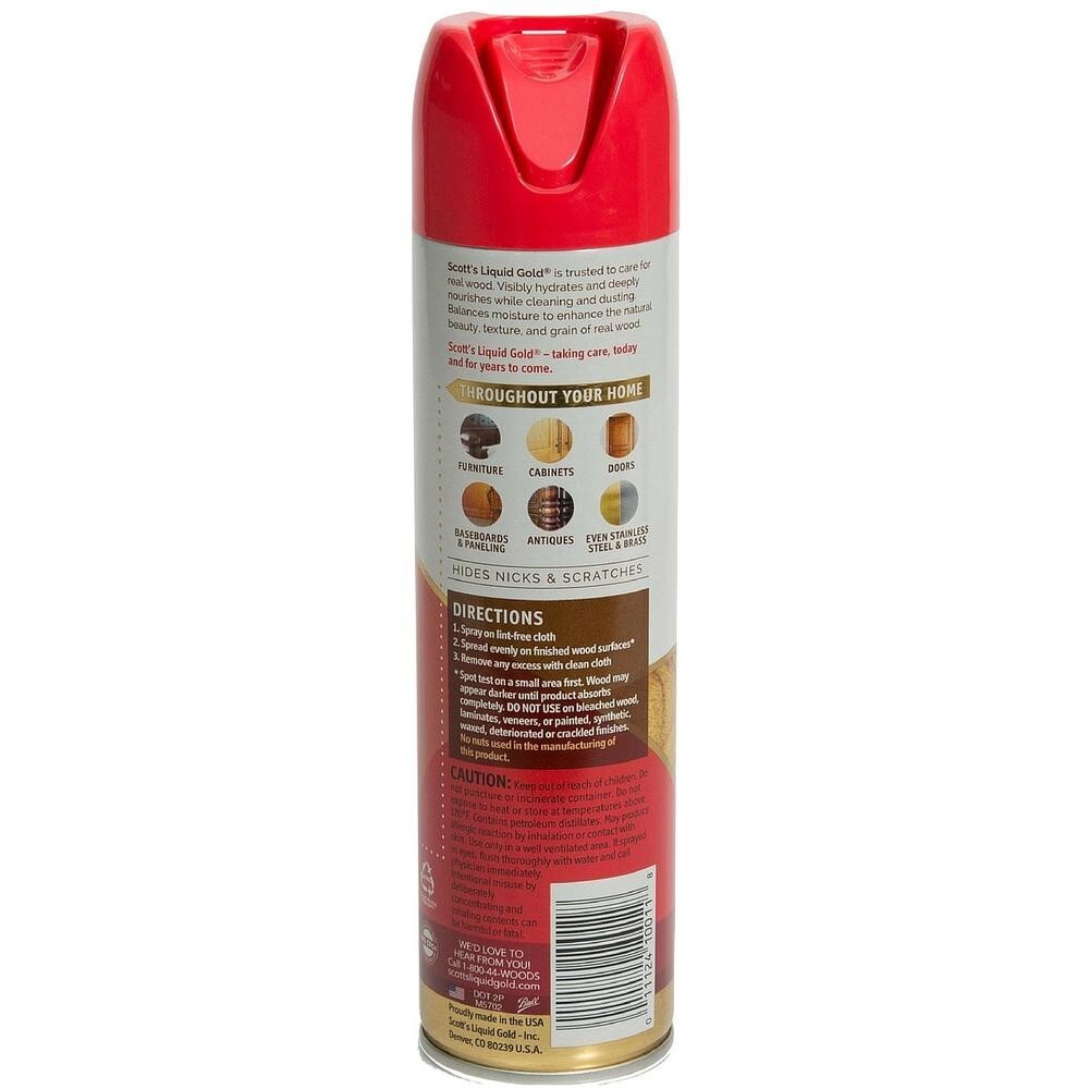 Scotts LIQUID GOLD Wood Cleaner & Preservative 10 oz. Almond Scent Protect 10011