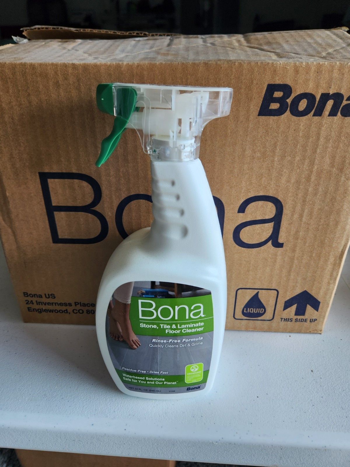 Bona Stone, Tile & Laminate Floor Cleaner Spray, 32 oz. Rinse Free Formula