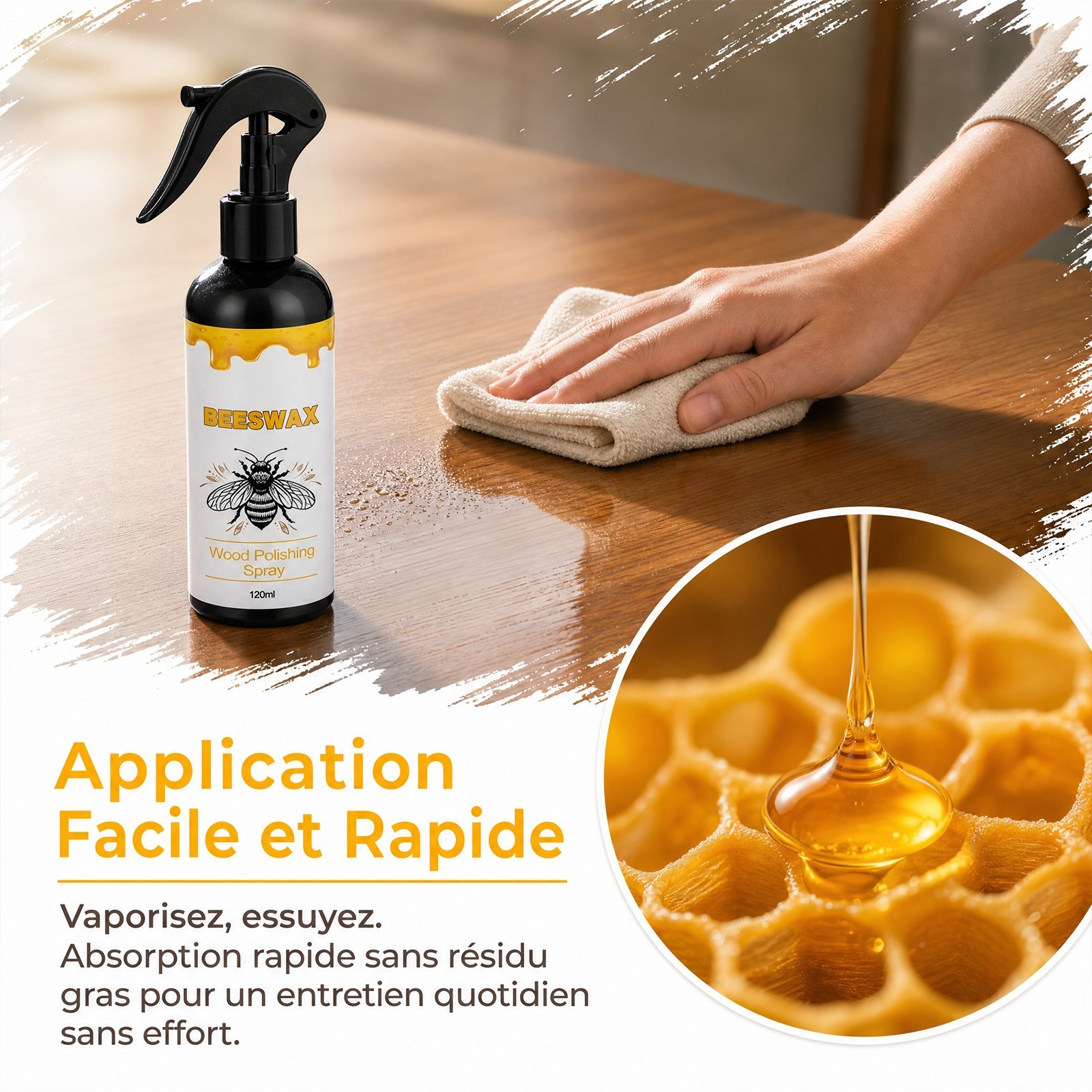 2026 Upgrade Natural Beeswax Wood Polish Spray Furniture Floor Cleaner