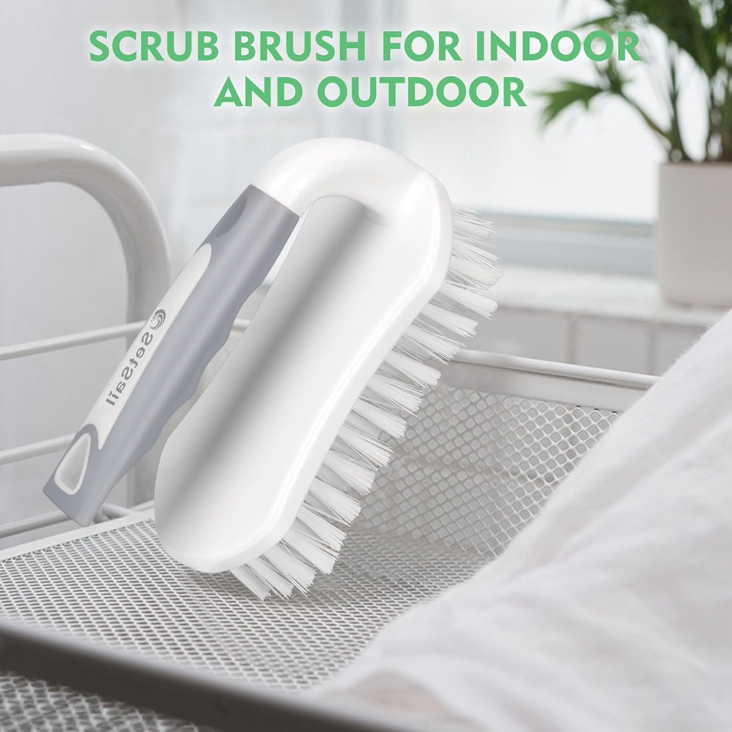 Scrub Brush, Heavy-Duty Scrub Brushes for Cleaning with Stiff Bristles Cleaning