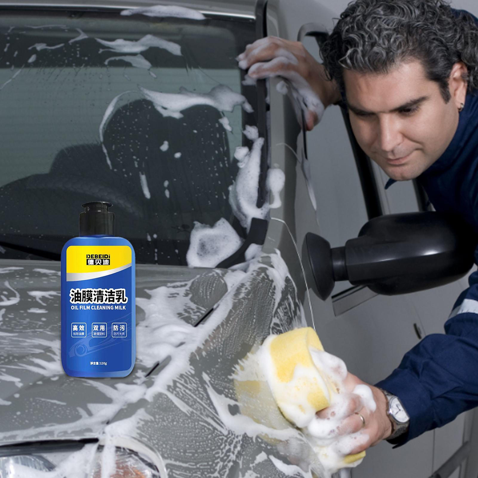 120g Car Glass Oil Film Cleaner Removal Cream Paste Car Window Cleaning