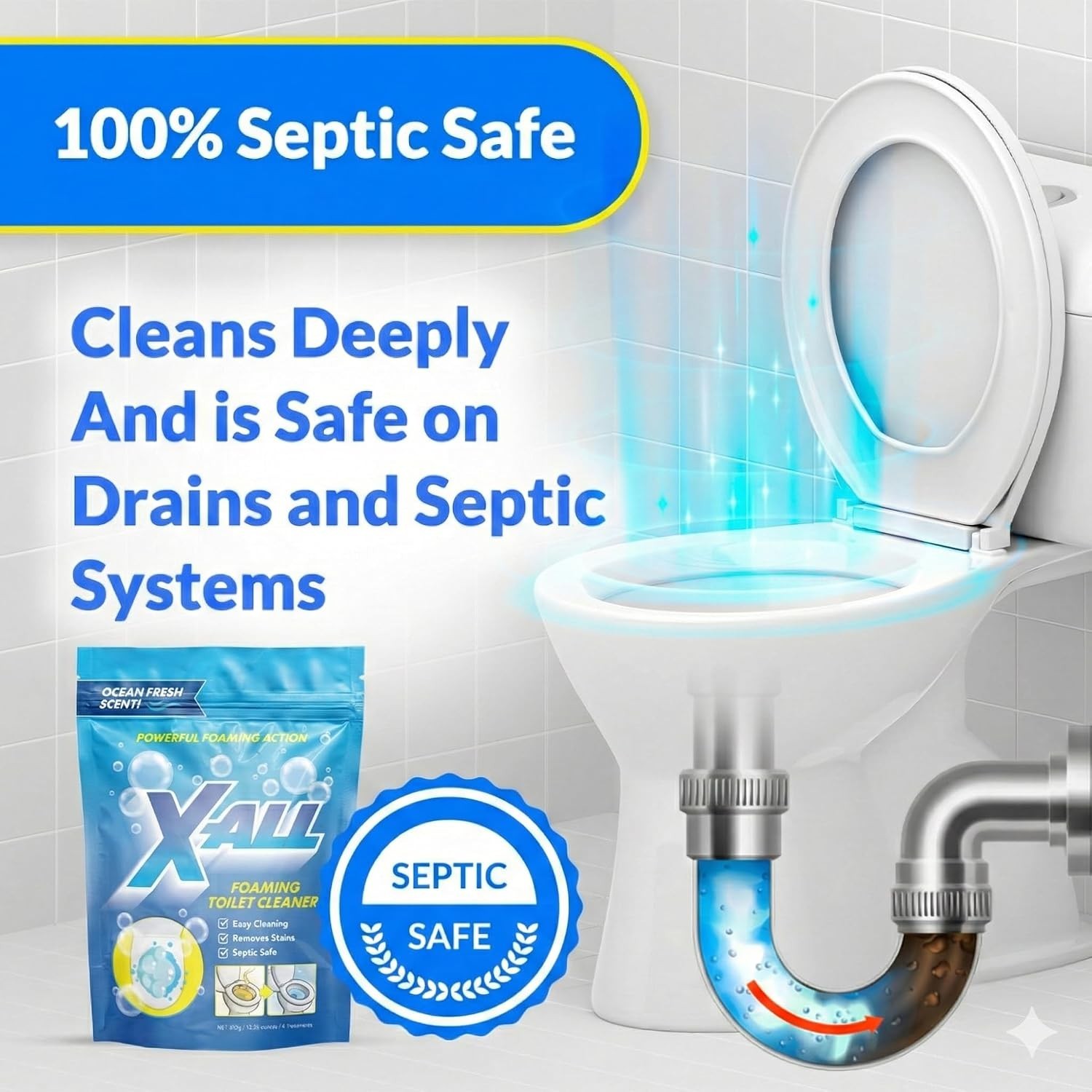 Foaming Toilet Cleaner for Stain & Limescale Removal