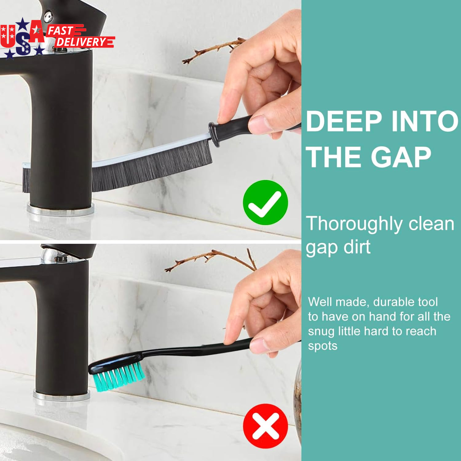 Crevice Cleaning Brush，Hard-Bristled Grout Brush，2026 New Multifunctional Gap Cl