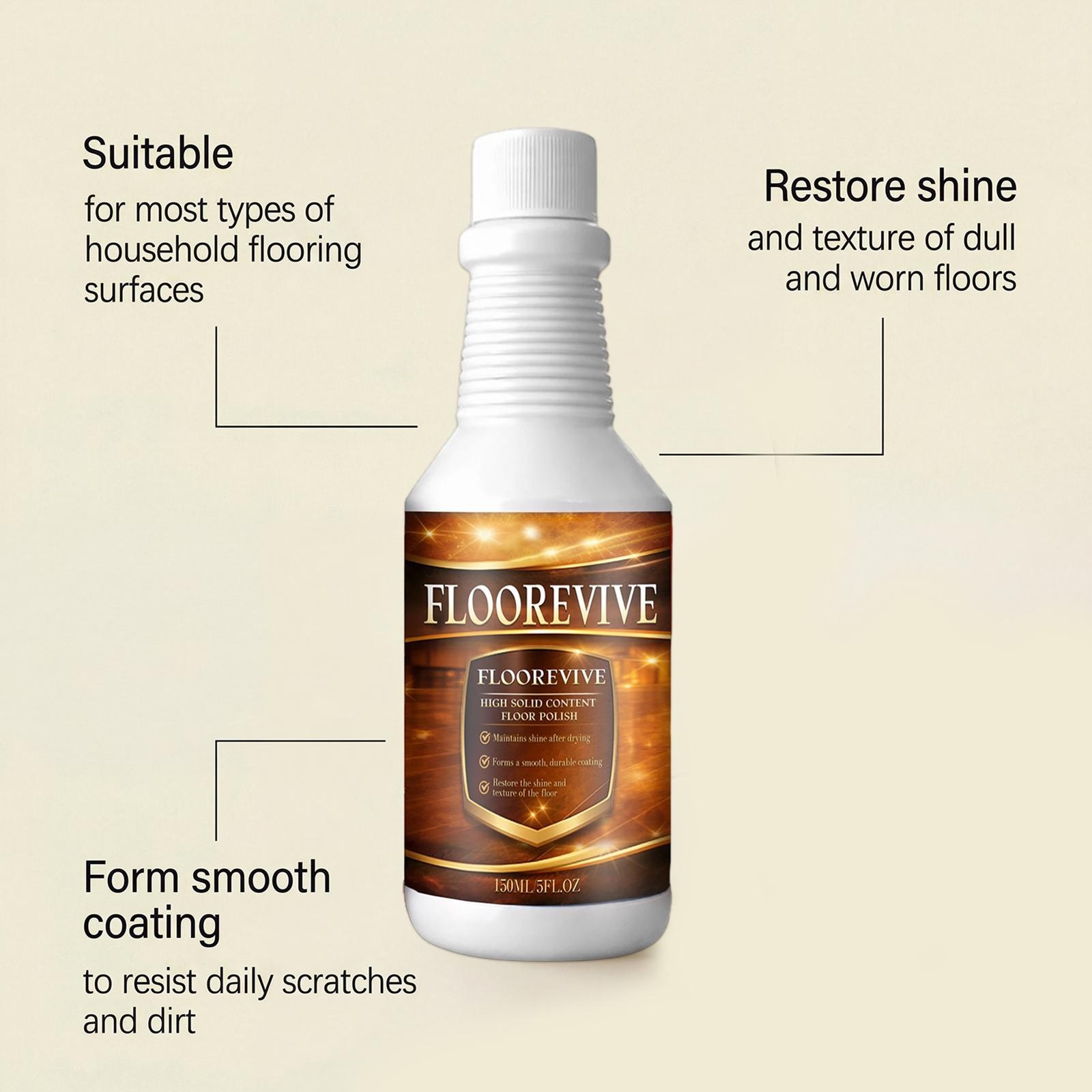 Floorevive Floor Restorer Floor Restorer/Polish -Revitalize And Shine Wood 150ml