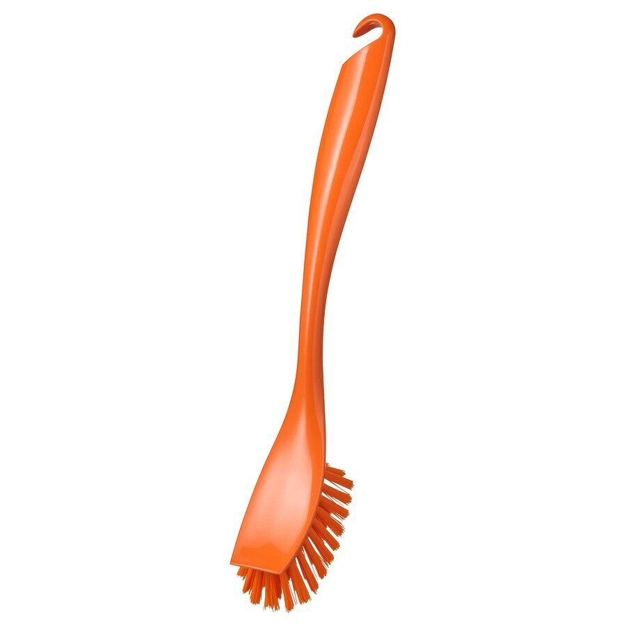 IKEA 20233961 Orange Dish Scrub Brush Kitchen Cleaning Tool Scraper Edge 25cm