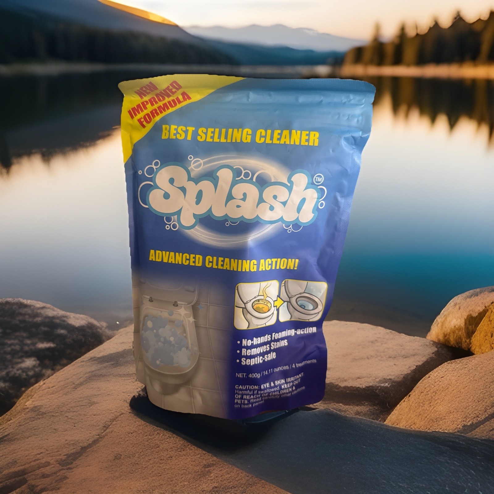 Splash Foaming Advanced Cleaner 350g 12.35oz Toilet Bowl Cleaning Powder 8/2026