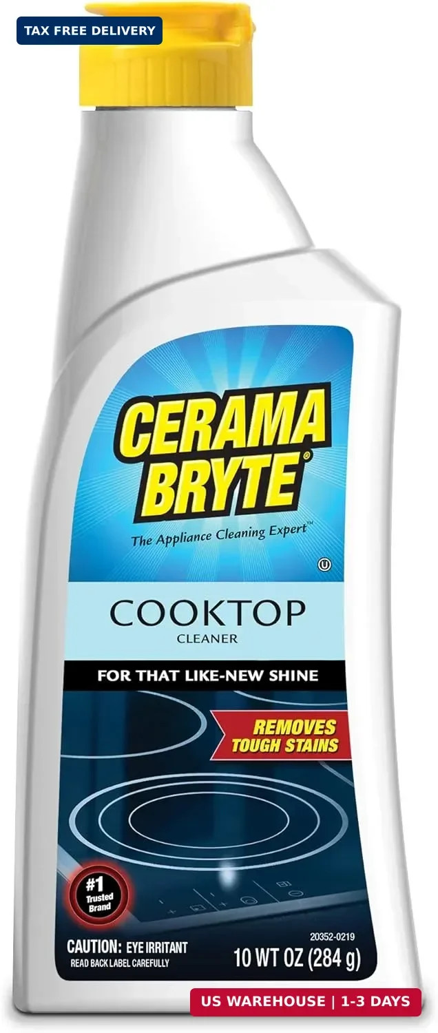 Cerama Bryte Removes Tough Stains Cooktop and Stove Top Cleaner for Glass – Cera